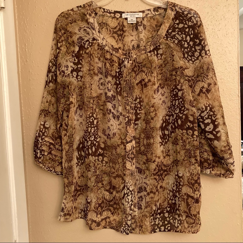 Liz Claiborne Brown Top